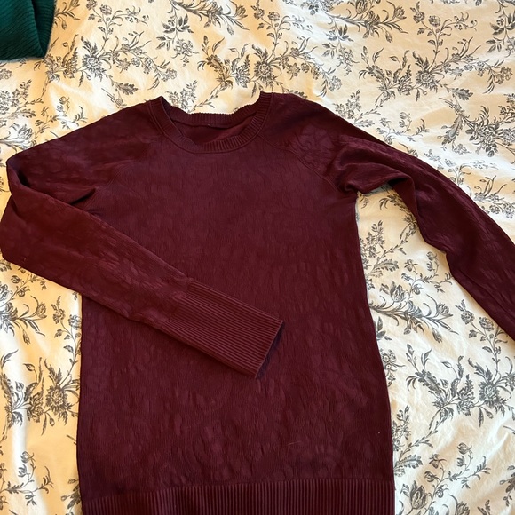 Lulu Lemon Rest Less Pullover Burgandy - Picture 2 of 3